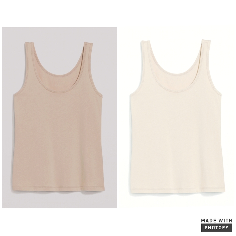 2 NWT Women's Old Navy Scoopneck Soft Modal Tank Top Bundle